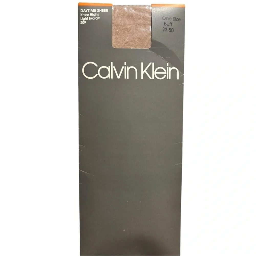 Vintage Calvin Klein Daytime Sheer Knee Highs Light Lycra 209 OS Workwear